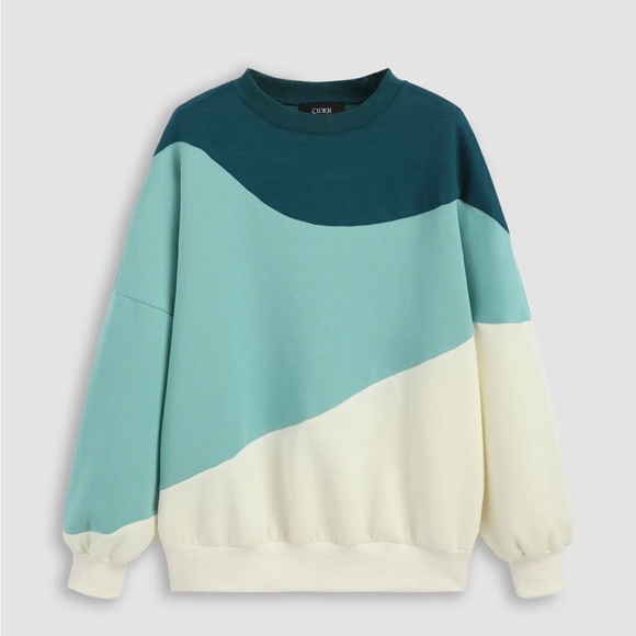 Terry Patchy Oversized Crewneck - Picture 1 of 4